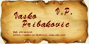Vasko Pribaković vizit kartica